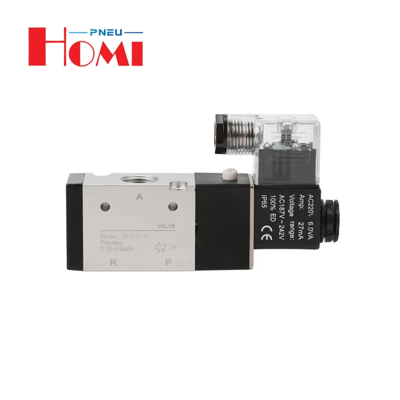 Two-Position Five-Way Pneumatic Solenoid Valve 3V310-10